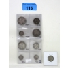 Image 1 : 9 Vintage Canadian Sterling Silver Coins 1917-1919