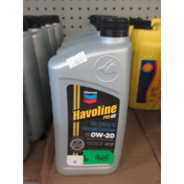 6 x 946 ml Havoline 0W-20 Motor Oil