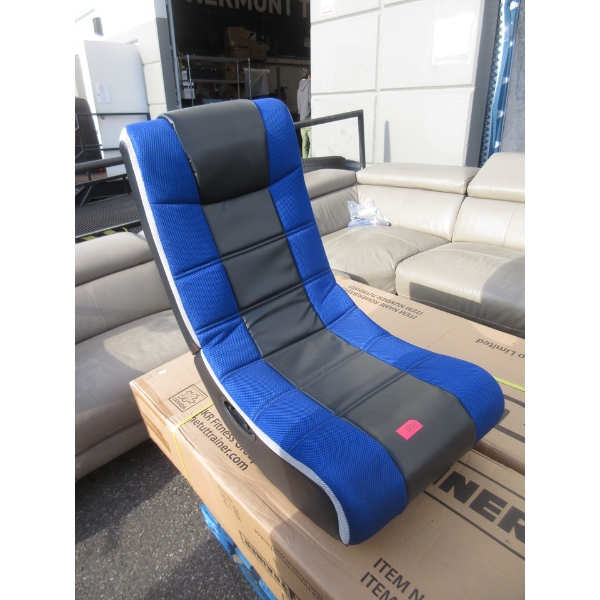 Floor Rocking Gamer Chair - Black and Blue