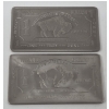 Image 2 : 2 x 1 Oz .999 Fine Titanium Buffalo Bars