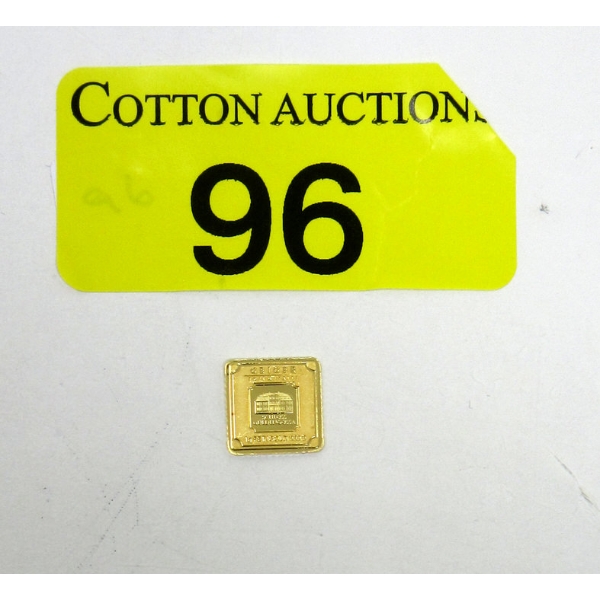 1 Gram .9999 Fine Gold Geiger Mint Bar 