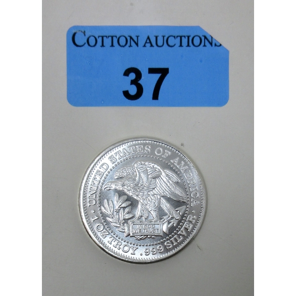 1 Oz .999 Silver Eagle Trade Unit Round 