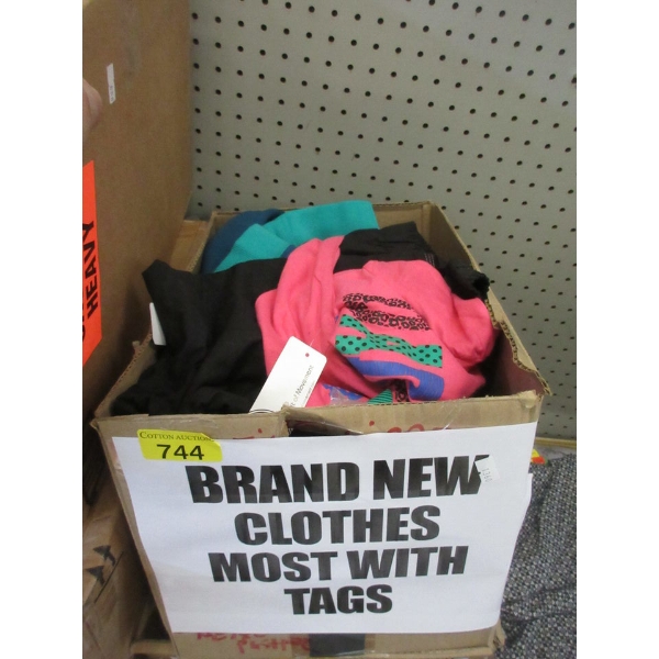 Box of Assorted New Clothing - Most with Tags