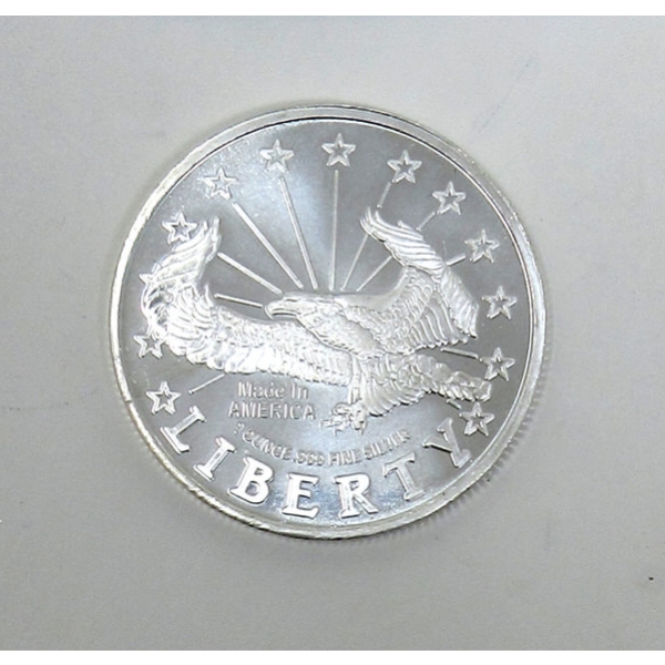 1 Oz .999 Silver Liberty Round 