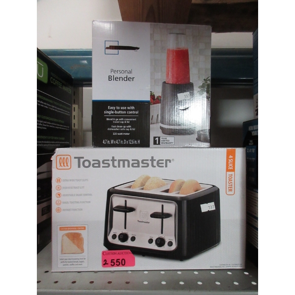 16 Oz. Personal Blender & Toastmaster 4 Slice Toaster