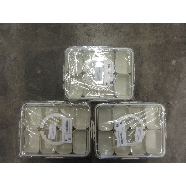 3 New Latch Top 8 Section Snacking Boxes