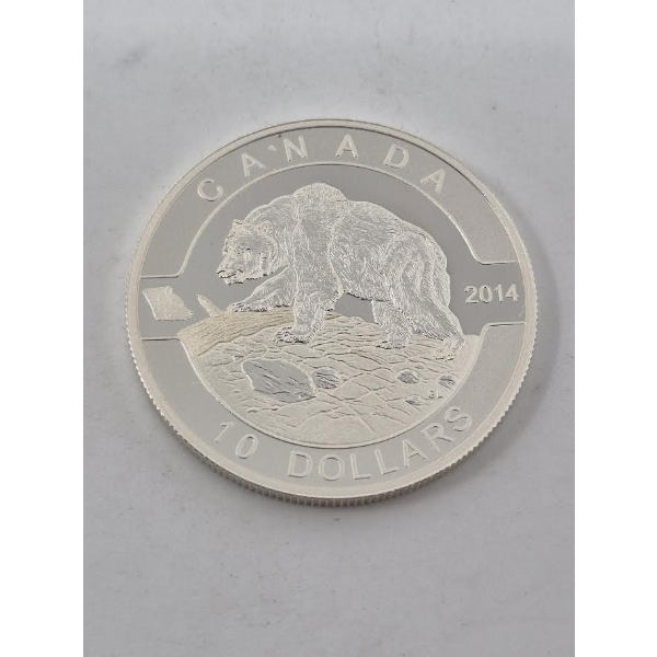1/2 Oz .9999 Silver 2014 Canada Bear Coin