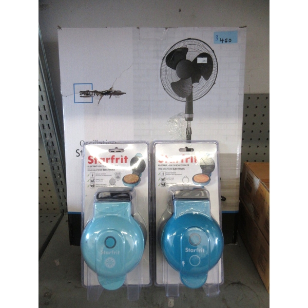 Mainstays Fan & 2 Starfrit Mini Appliances