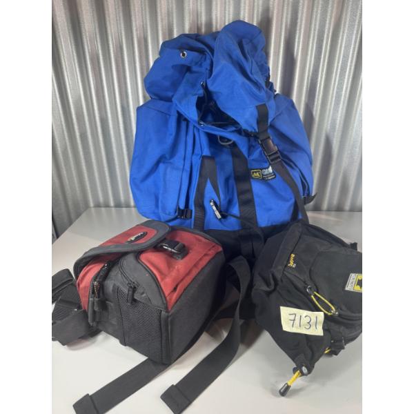 Three Bags - large blue alpine backpack/