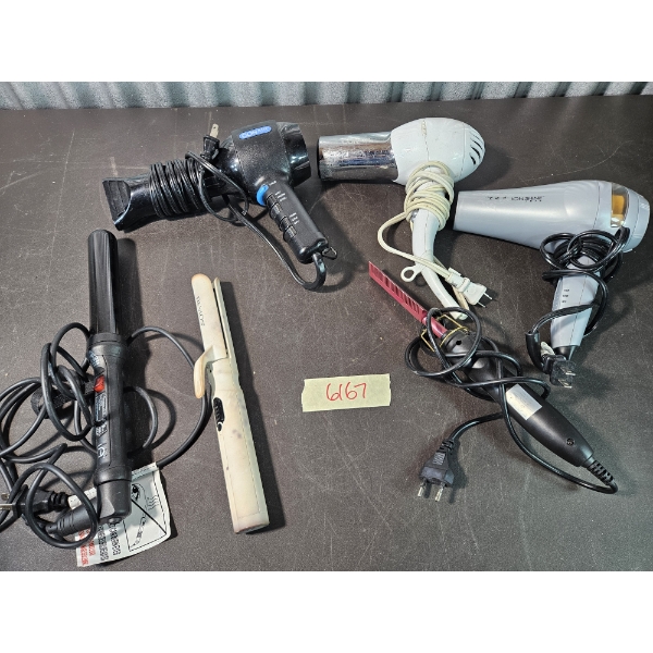 3 Conair Blow dryers & Straightener, Curling Iron Lot