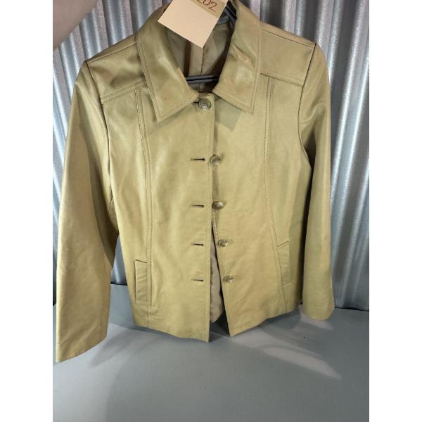 Leatherette Beige Jacket