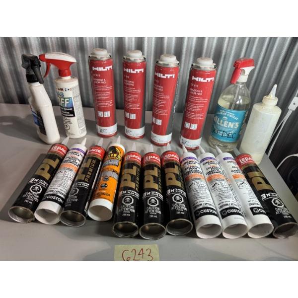 Mixed Caulking Tubes and Window/Door spray