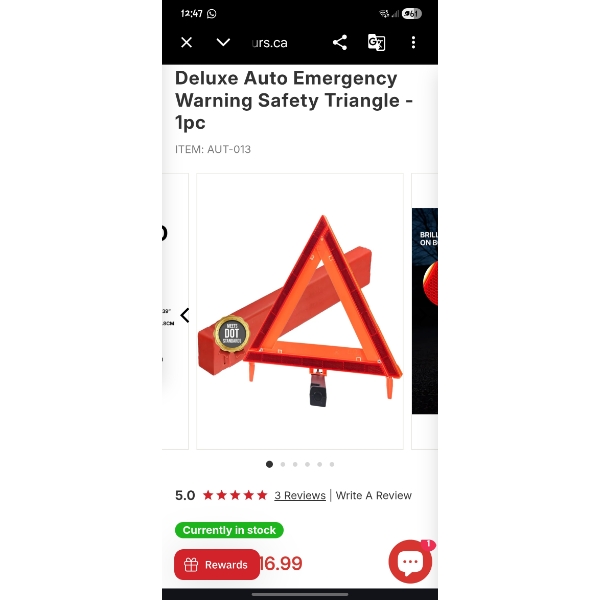 2 Sets of 3 Safety Triangles 