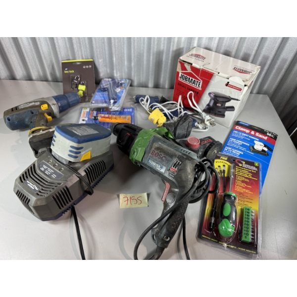 Mixed tool lot - Jobmate sander and Bosch Drill