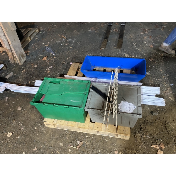 PALLET LOT OF SHELVING PIECES