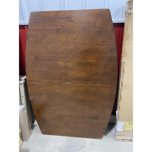 WOODEN TABLE WITH LEAF- 40X60 INCH- MISSING LEGS 