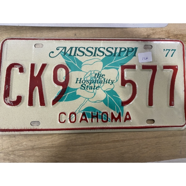 MISSISSIPPI US LICENSE PLATE