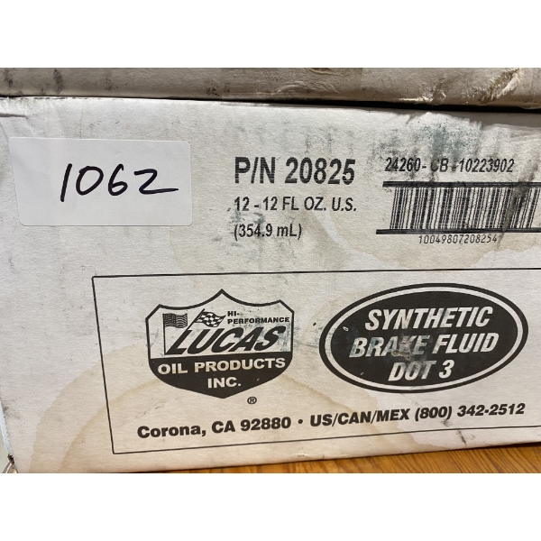 12 BOTTLES OF LUCAS BRAKE FLUID