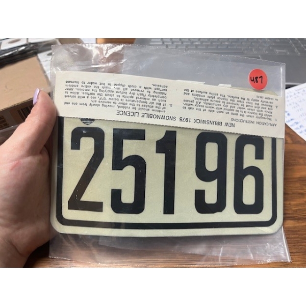 SKI-DOO BLACK 1975 LICENCE PLATE