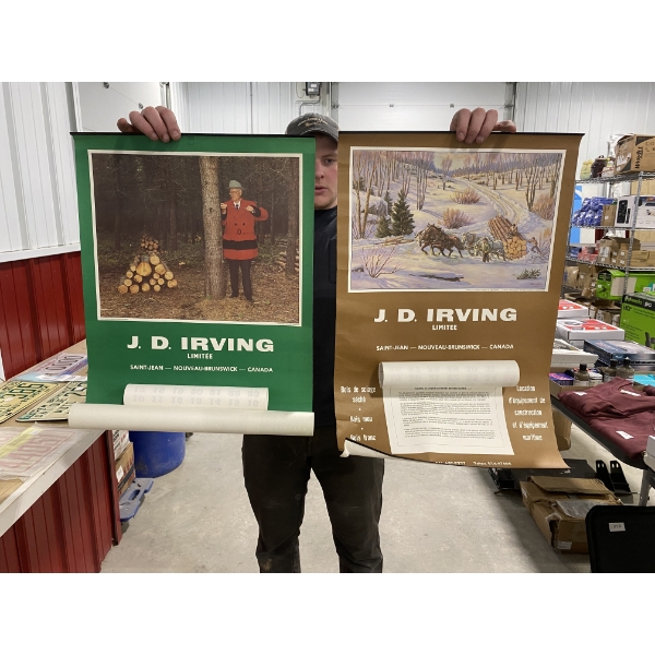 2 FRENCH IRVING CALENDARS - 1989 AND 1982