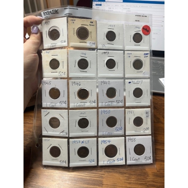 20 PCS KING GEORGE 1937-1952 AND ELIZABETH 1953-1955