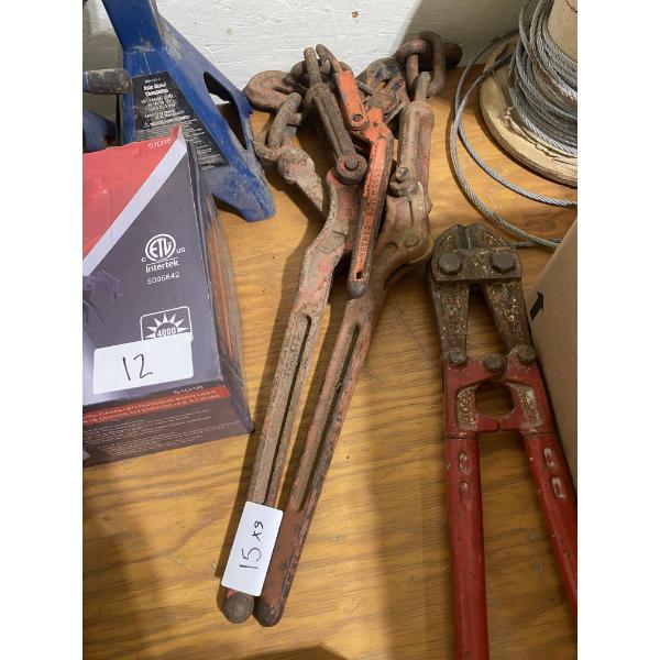 3 CHAIN BINDERS- 2 BIG ONE SMALL