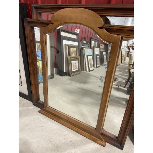WOODEN MIRROR - 33 X 43 IN