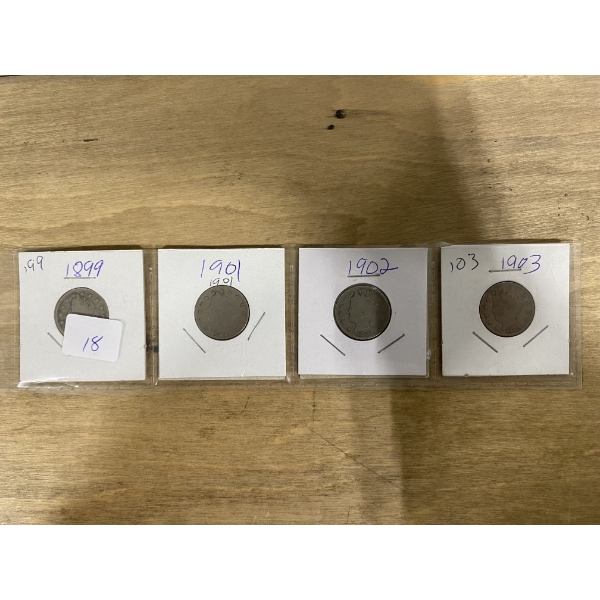 4 PCS OF US U NICKELS