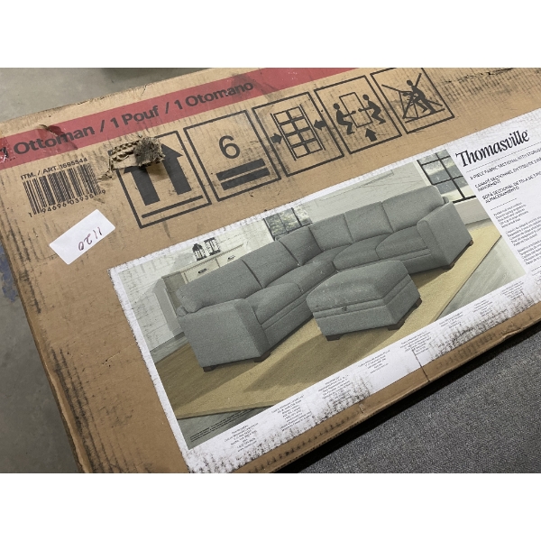 THOMASVILLE 3 PIECE SECTIONAL WITH OTTOMAN 