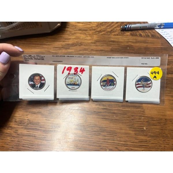 4 PCS U.S. COLOURED STATE QUARTERS