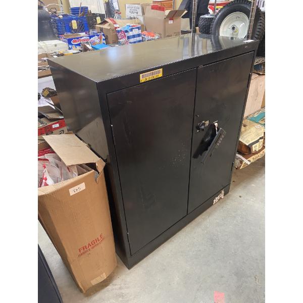 36X42X18 INCH STORAGE CABINET-KEYPAD IS BROKE BUT OPENER STILL WORKS 