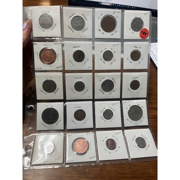 20 PCS OF WORLD COINS