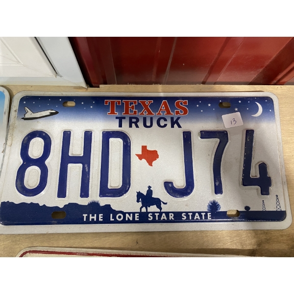 TEXAS US LICENSE PLATE