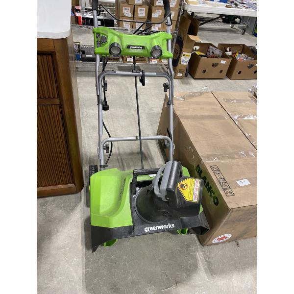 GREENWORKS ELECTRIC SNOW THROWER  
