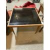 Image 1 : GLASS-TOP END TABLE 26 X 26 INCH