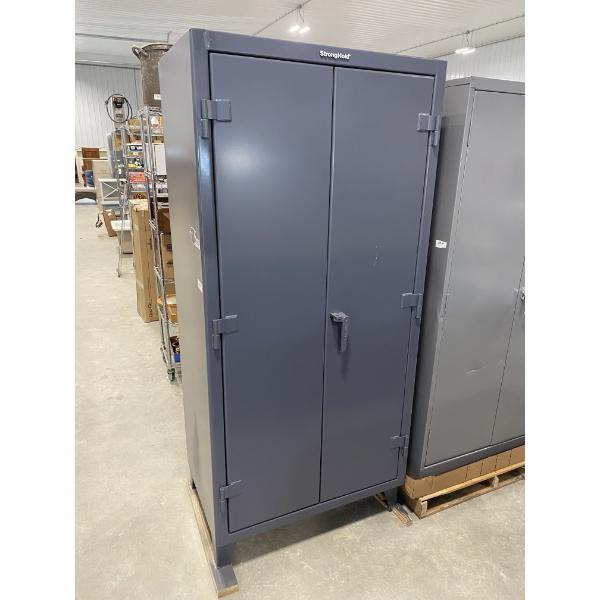 36X24X78IN STRONGHOLD STEEL CABINET WITH SHELVES