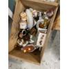 Image 1 : WOODEN BOX LOT OF ASSORTED GLASS
