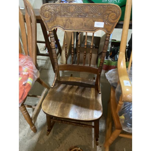 WOODEN ROCKING CHAIR