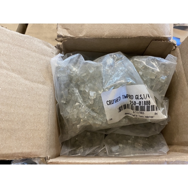 10 POUND OF CRUSHED DECORATIVE GLASS 