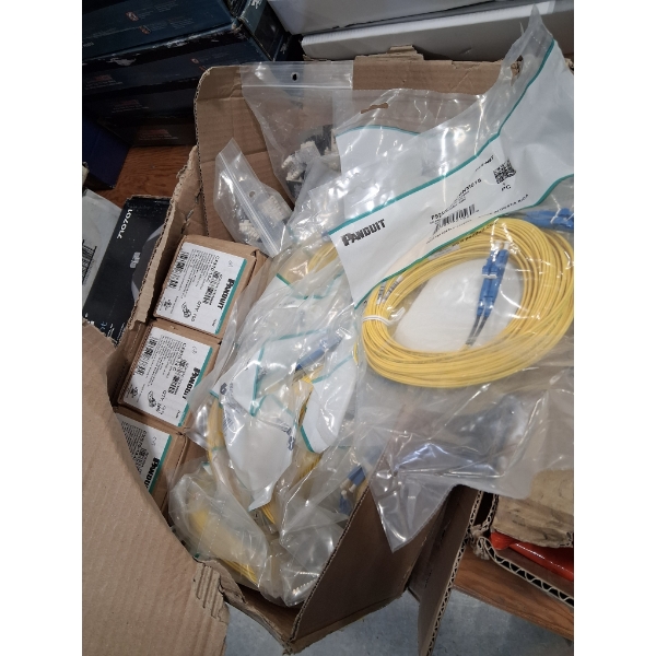 BOX LOT OF FIBER OPTIC PATCH CORDS
