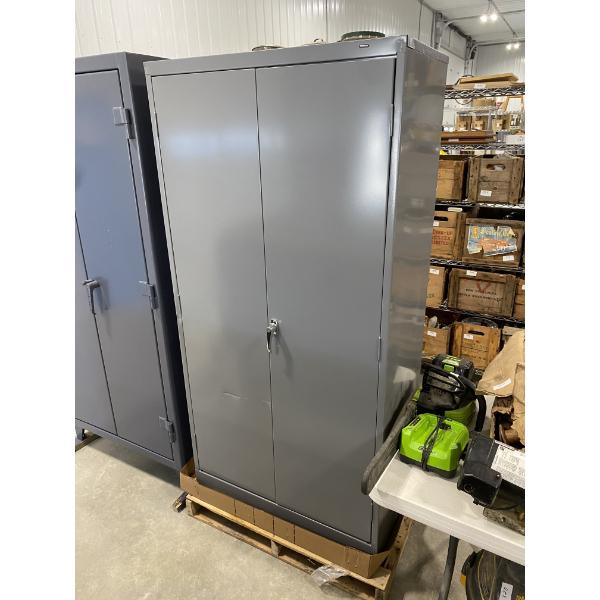36X18X72in STEEL CABINET WITH SHELVES