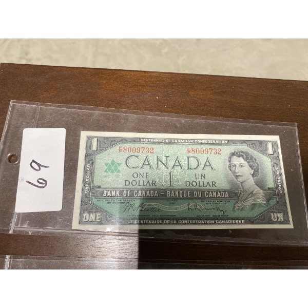 1967 CANADIAN 1 DOLLAR BILL