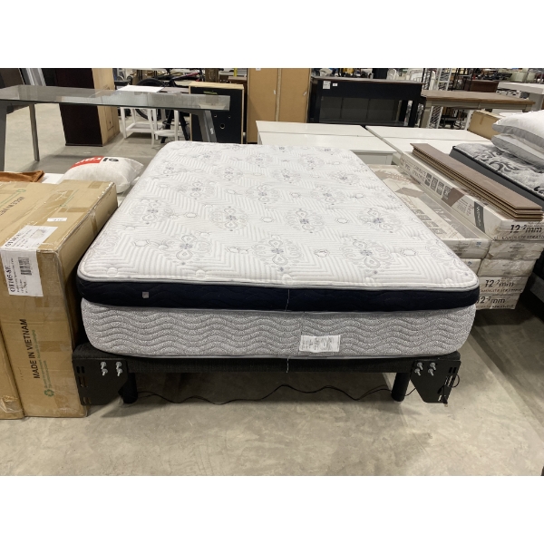 54 INCH KING COIL MATTRESS WITH PLATFORM BED FRAME- HAS USB CHARGING PORTS INBED FRAME