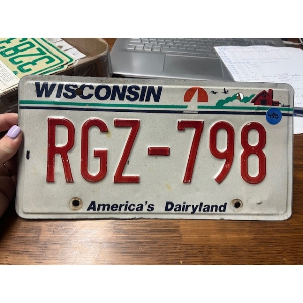 WISCONSIN LICENCE PLATE