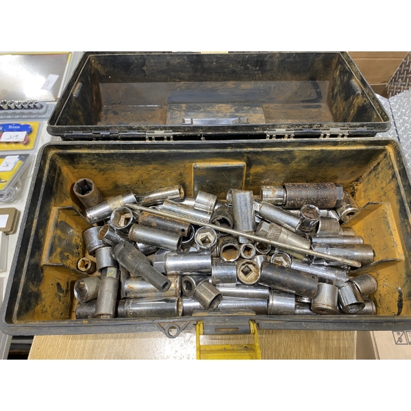 TOOL BOX WITH ASSORTED SOCKETS