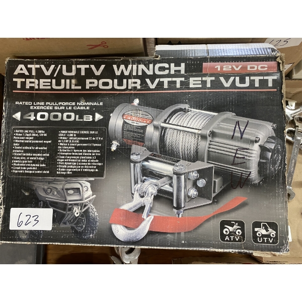 ATV/UTV WINCH, 4000 LB RATED, 12 V DC