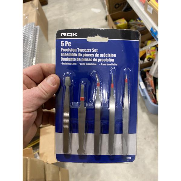 5 OF 5PC TWEEZER SET