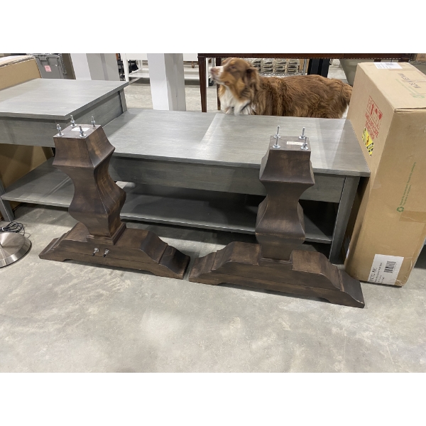 2 SOLID WOOD TABLE LEGS