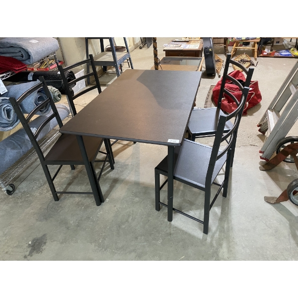 TABLE AND 4 CHAIRS - 30 X 48 INCH
