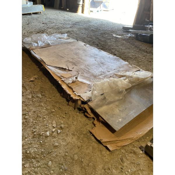 3 SHEETS OF 10X4 FT BY 1/8 INCH ALUMINUM SHEETS 